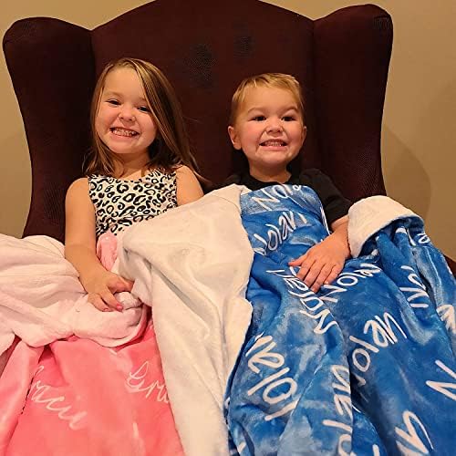  Personalized Name Blanket For Baby Girl Kids And Adults With Name, Customized Name Blankets To My Amazing Daughter, Custom With Daughter's Name, Add Your Family Name. Great Gift For Birthday