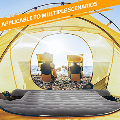  Truck Bed Air Mattress For 5.5-5.8Ft Inflatable Air Mattress For Short Truck Beds Truck Tent Camping Accessories With Pump Pillows Full Size Compatible With F150, Ram, GMC, Ect