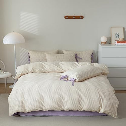  OTOB Green Jersey Duvet Cover Twin Comforter Cover Solid Aesthetic Bedding Set With 2 Pillowcases, 3pcs Jersey Knit Cotton Duvet Cover Set(Green,Twin)