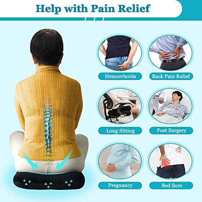  Donut Pillow For Tailbone Pain Relief Seat Cushion Hemorrhoid Pillow Postpartum Pregnancy Butt Pillows For Sitting Bed Sore Pressure Ulcer Cushion Post Surgery Orthopedic Seat Chair Cushion With Hole