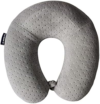 YOOMEISHALY Travel Pillow Soft Memory Foam U Shaped Neck Pillow Machine Washable (Grey), Pack Of 2 11.8x11.8x5.5inch, Pack Of 2