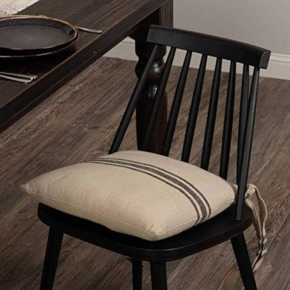  Mill House Stripe Black Queen Coverlet Bedspread, 94" L X 94" W, Oversized Woven Blanket, Farmhouse Primitive Grain Sack Stripe Bedding, Beige & Black