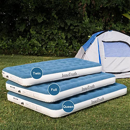  Twin Camping Air Mattress Bed, Single High Inflatable Airbed For Guests, Elevated Blow Up Mattresses With Handheld Rechargeable Pump, Portable And Foldable Bed For Home & Travel