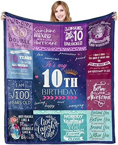  70th Birthday Gifts For Women Blanket 60x50in, 70th Birthday Gifts For Her, 70th Birthday Decorations For Women, 70 Year Old Birthday Gifts For Women Sister Wife Mom Grandma Soft Warm Throw Blanket