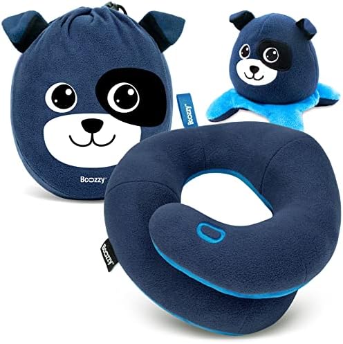  BCOZZY Kids Travel Neck Pillow, Supports The Neck, Head & Chin, Stops The Head From Falling Forward, For Kids Who Fall Asleep In The Car Seat & Plane, For Kids 3-7 Y/O, Navy