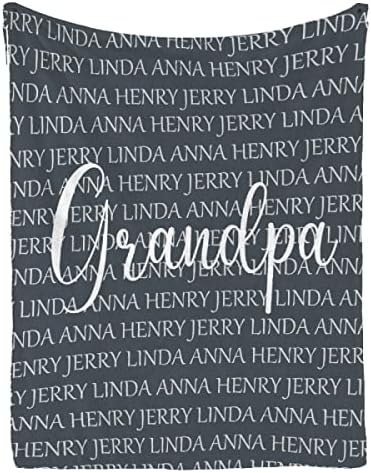  Ottoy Personalized Grandma Blanket Gifts For Grandma Custom Blanket For Grandma Customized Blanket For Grandma Birthday Gifts From Grandchildren, Nana Gifts, Valentines Day Gift 80"x60" For Adults