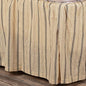  Farmhouse Sawyer Mill Tan Bed Skirt, Queen 60x80x16, Dark Creme White
