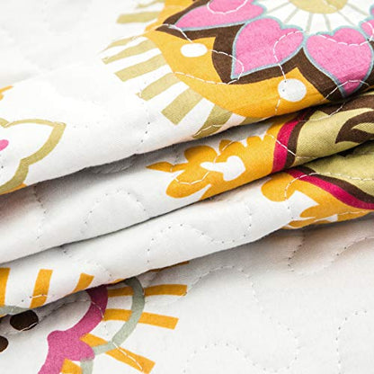  Reversible Quilt Set With Shams Twin Size Hypoallergenic For All Season Pattern#5