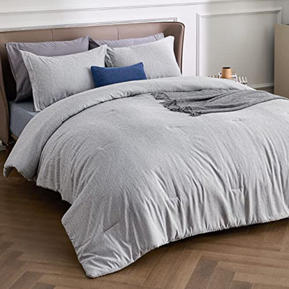  Bedsure Queen Comforter Set - Grey Comforter Queen Size, Soft Bedding For All Season, 3 Pieces Cationic Dyeing Bedding Set With 1 Comforter And 2 Pillow Shams