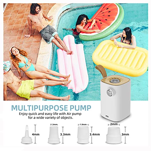  Portable Mini Air Pump For Inflatables 5000pa Pressure And Led Lighting Usb Air Pump Fast Inflation Decompression For Outdoor Camping Pool Floats Air Bed Air Mattress Swimming Ring Vacuum Storage Bags