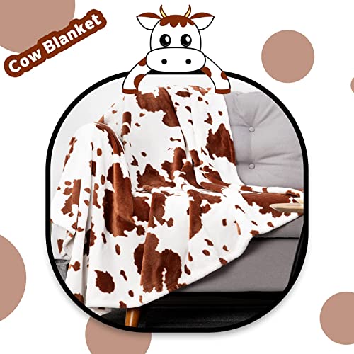  Cow Blanket, 50"x60" Super Soft Flannel Cow Throw Blanket For Kids Adults, Suitable For Room Decor, Lightweight Travel Blanket, Cozy Plush Can Keep You Warm All The Time.