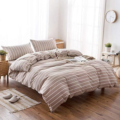  Burnt Orange Duvet Cover Twin Size, 100% Washed Cotton Duvet Cover Set Solid Orange Bedding Set Lightweight Comforter Cover 3 Pieces With Zipper Closure, 1 Duvet Cover 68x90 Inches And 2 Pillow Shams