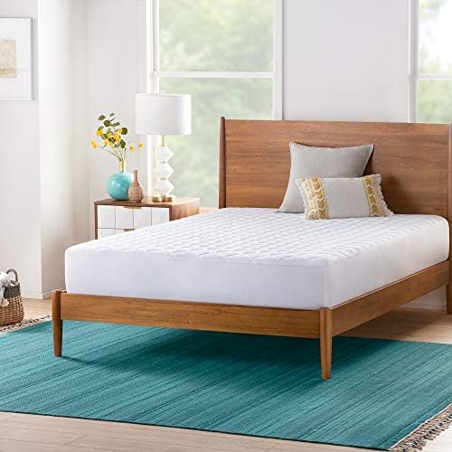  Plush Quilted Mattress Pad-Breathable Mattress Cover With Deep Pockets Stretches Up To 18 Inches