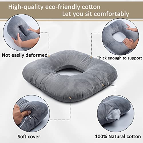  Hshbxd Donut Pillow For Tailbone Pain Relief Cushion, Sciatica Pain Relief Pad For Hemorrhoids, Pregnancy, Prostate And Surgery Recovery, Cushion Suitable For Office, Long Travel, Car And Home Sofa