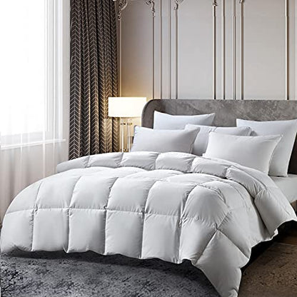  Kathy Ireland White Feather Goose Down Comforter-All Season Warmth, Twin