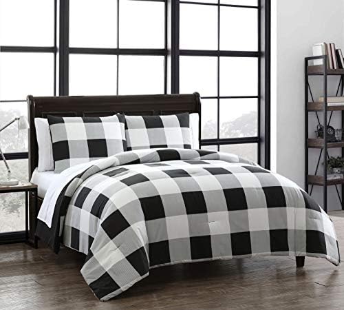  Buffalo Plaid 5pc Red And Black Bed In A Bag