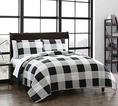  Buffalo Plaid 5pc Red And Black Bed In A Bag