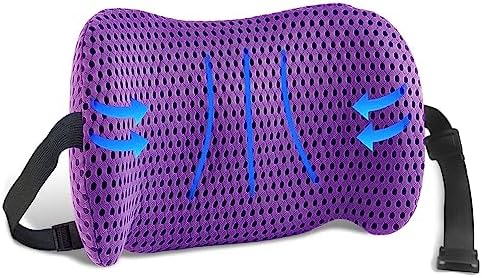  TTKXT Lumbar Support Pillow For Car For Low Back Pain Relief With Adjustable Straps.Memory Foam Lower Back Pillow For Bed, Office Chair, Gaming Chair, Recliner Improve Posture (Black)