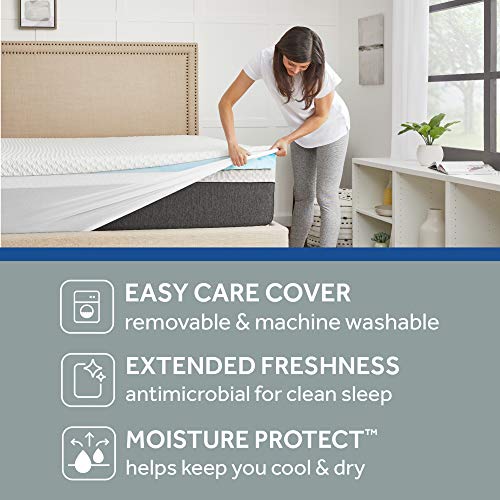  Ealy 2" SealyChill Gel Memory Foam Mattress Topper, King, White