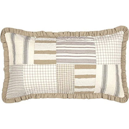  VHC Brands Boho & Eclectic Farmhouse Bedding-Grace White Sham, King (40488)