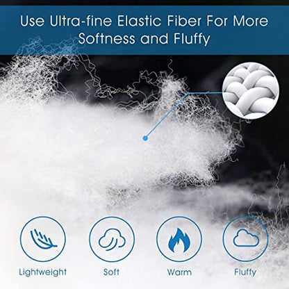  Cozynight Down Alternative Comforter-All Season Queen Comforter Duvet Insert With Corner Tabs-Breathable-Diamond Stitched Reversible White Comforter 90x90 Inches