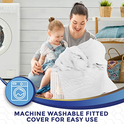  100% Waterproof Queen Mattress Protector Premium Bamboo - Ultra Soft, Hypoallergenic Mattress Cover, Comfort Noiseless & Breathable, Fitted Protector Sheet- Machine Washable, White