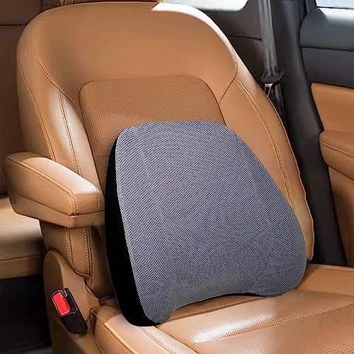  Super Comfy Lumbar Pillow, Lumbar Support Pillow For Back Pain Relief With Adjustable Strap, 100% Memory Foam & Breathable Removable Cover, Ergonomic Design - Softness Back Support Pillow(Gray)