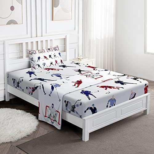  Jekeno Full Size Bohemian Bedding Sheet Set, Boho Sheet Set 3 Piece Colorful Tribal Striped Bed Sheets Set + Deep Pocket Fitted Sheets + Flat Sheet + Pillow Case