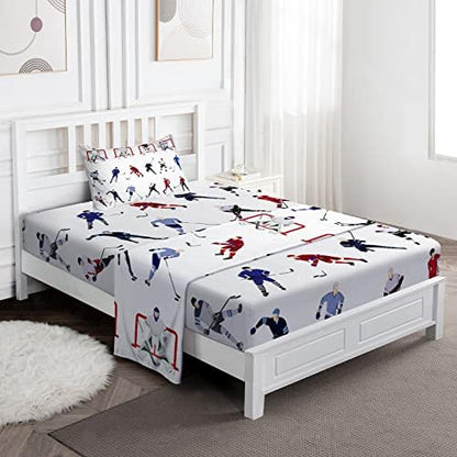  Jekeno Full Size Bohemian Bedding Sheet Set, Boho Sheet Set 3 Piece Colorful Tribal Striped Bed Sheets Set + Deep Pocket Fitted Sheets + Flat Sheet + Pillow Case
