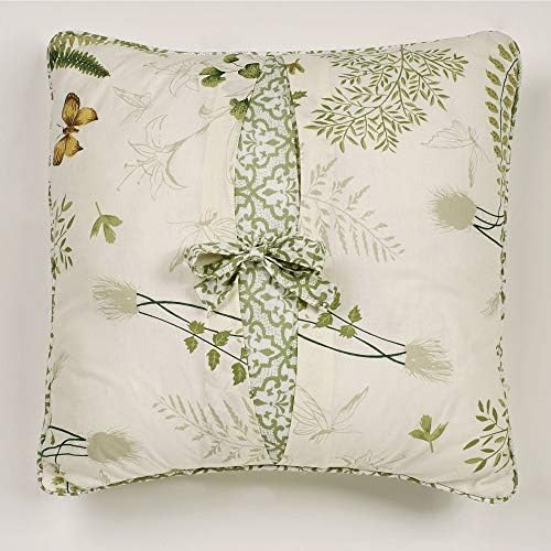  Of Class Butterfly Eden Embroidered Butterfly Kisses On Moss Green Rectangle Pillow 14 X 20 Inches