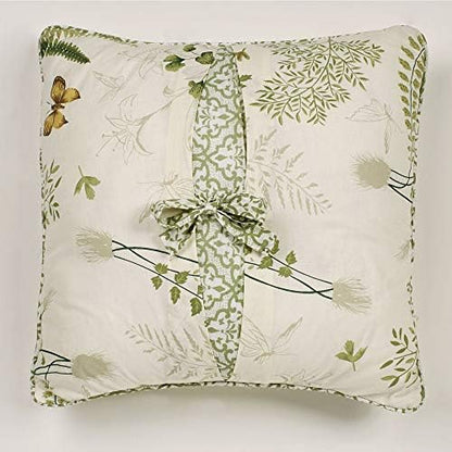  Of Class Butterfly Eden Embroidered Butterfly Kisses On Moss Green Rectangle Pillow 14 X 20 Inches