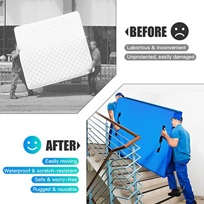  Mattress Bags For Moving Queen Size Reusable Mattress Storage Bag With Zipper Heavy Duty Tarp Mattress Cover For Moving With Handles Moving Mattress Bag Protector Moving Supplies & Moving Bags