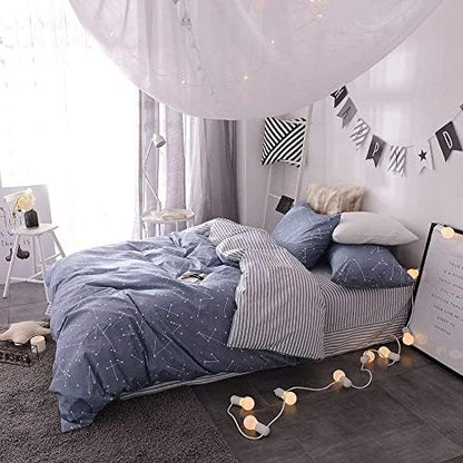  OTOB Green Jersey Duvet Cover Twin Comforter Cover Solid Aesthetic Bedding Set With 2 Pillowcases, 3pcs Jersey Knit Cotton Duvet Cover Set(Green,Twin)