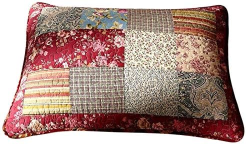  Cotton Patchwork Vintage Antique Floral Fairy Tale Tea Party 26x26 Euro Sham 1 Piece