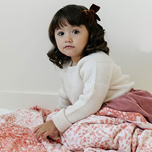  SARANONI Soft 4-Layer Bamboo Muslin Quilt Toddler Blanket, 47" X 47" Bamboo + Cotton Blanket (by Hope Wild Wood)