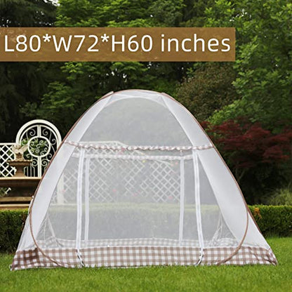  Mosquito Net For Bed L80xW72xH60 Inch Large Folding Mosquito Netting With Net Bottom,Suit For Twin To King Size Bed Pop-Up Mosquito Net Tent For Bed Baby Adults Trip