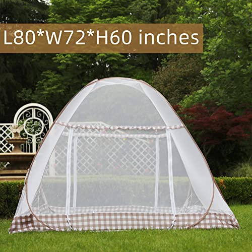  Mosquito Net For Bed L80xW72xH60 Inch Large Folding Mosquito Netting With Net Bottom,Suit For Twin To King Size Bed Pop-Up Mosquito Net Tent For Bed Baby Adults Trip