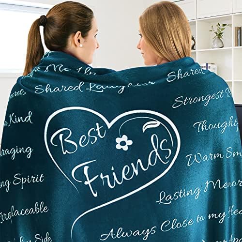  St Friend Blanket, Best Friend Birthday Gifts For Women, Gift For Best Friend, Bestie Gifts For Women Unique, BFF Gifts For Women, 65” X 50” (Sassy - Purple)