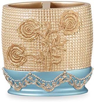  Ombre Rose Design Tooth Brush Holder, Blue