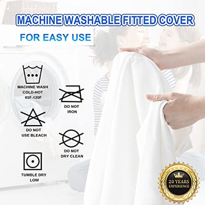  Cooling Mattress Protector Queen Size Mattress Protector Cooling Bamboo Mattress Protector Soft 3D Air Fabric Mattress Pad Cover Sheets Noiseless Mattress Protector