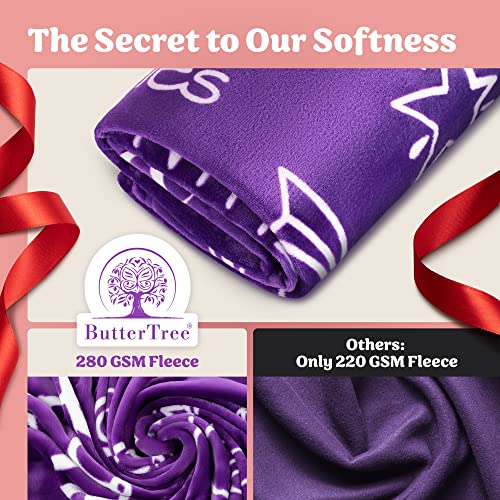  St Friend Blanket, Best Friend Birthday Gifts For Women, Gift For Best Friend, Bestie Gifts For Women Unique, BFF Gifts For Women, 65” X 50” (Sassy - Purple)
