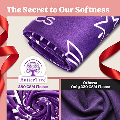  St Friend Blanket, Best Friend Birthday Gifts For Women, Gift For Best Friend, Bestie Gifts For Women Unique, BFF Gifts For Women, 65” X 50” (Sassy - Purple)