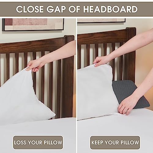  RUJIPO Queen Size (60"x10"x6") Bed Wedge Pillow For Headboard, Bed Gap Filler, Noodle Mattress Wedge Pillow Triangle Bloster For Sleeping To Fill The Gap (0-8") Between Headboard And Mattress, Grey