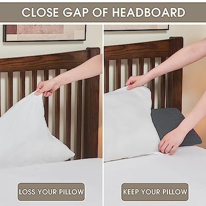  RUJIPO Queen Size (60"x10"x6") Bed Wedge Pillow For Headboard, Bed Gap Filler, Noodle Mattress Wedge Pillow Triangle Bloster For Sleeping To Fill The Gap (0-8") Between Headboard And Mattress, Grey