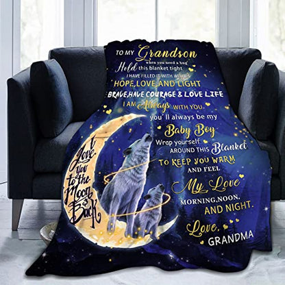  Birthday Gifts For Grandson Blanket From Grandma Summer Quilt Flannel Soft Bed Blanket For Grandson 50X60in