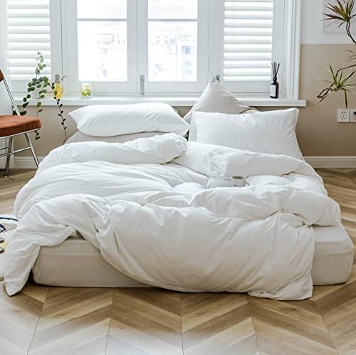  DONEUS Brick Red Duvet Cover Queen Size, 100% Jersey Knit Duvet Cover Set Solid Red Bedding Set Luxury Soft Comforter Cover 3 Pieces With Zipper Closure, 1 Duvet Cover 90x90 Inches And 2 Pillow Cases