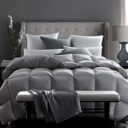  Globon Goose Down Comforter King Size All Season Duvet Insert Ultra-Soft 100% Cotton, 45OZ,650 Fill Power, Medium Warmth With Corner Tabs, White.…
