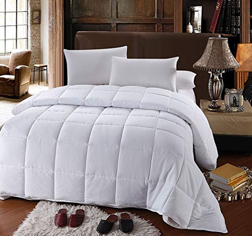  Royal Hotel Comforter White Down Alternative - Twin Quilted Duvet Insert - Hypoallergenic All-Season Comforter With Corner Tabs - Hotel Down Alternative Plush Fill - Twin XL