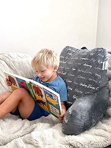  Gratitude Reading Study Husband Pillow Bed Wedge With Arms And Pockets Bolster Back Support Lumbar - Certified USA Made Memory Foam