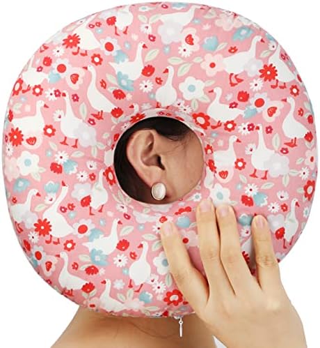  Piercing Pillow Ear Pillows Donut With Hole For Ear Pain CNH, Piercing, Pain Relief Sleeping, Pressure Sore, Side Sleepers, Headphones Minky Dot Lavender